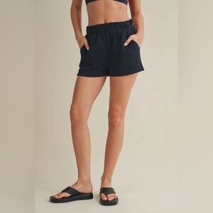 🆕🤍NAVY FLEECE SHORTS (pre-order ships end of February)
